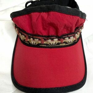 Kavu Nylon Visor M 100% Nylon USA Made Red Hiking Lightweight